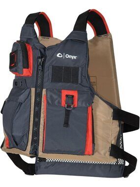 Fishing Life Jacket - USCGA PFD, High-Back Design, Adjustable Straps & Pockets